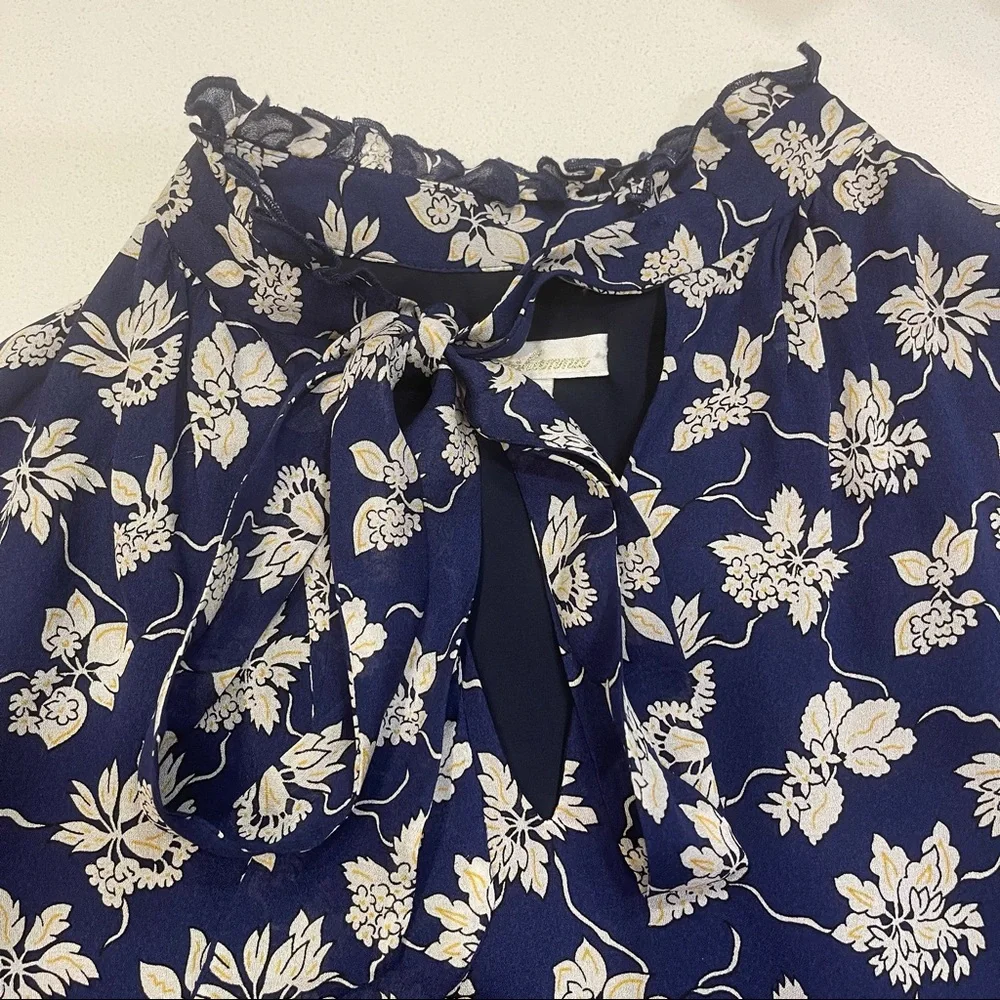 Shoshanna Navy Avila Night Out Silk Dress 2 - Picture 6 of 7